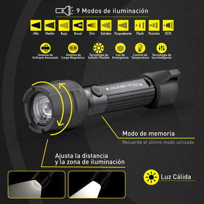 Linterna Recargable de Mano P5R WORK Negra Ledlenser Ledlenser 