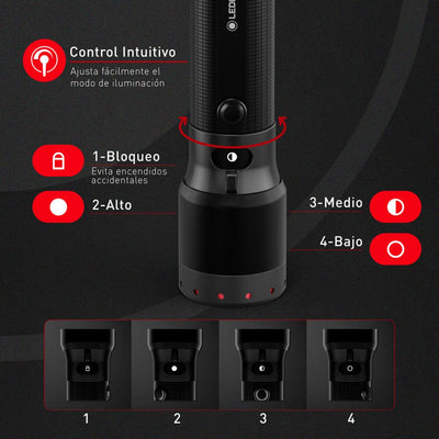 Linterna Recargable de Mano P7R Negra Ledlenser Ledlenser 