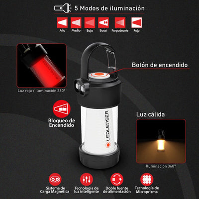 Mini Lámpara Recargable de Bolsillo 360° ML4 de luz cálida Ledlenser Linterna Ledlenser 