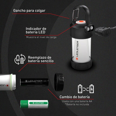 Mini Lámpara Recargable de Bolsillo 360° ML4 de luz cálida Ledlenser Linterna Ledlenser 