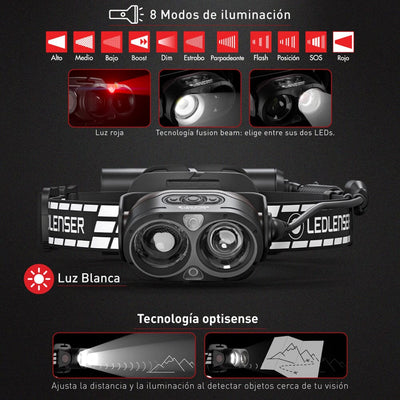 Linterna Recargable de Cabeza H19R SIGNATURE Negra Ledlenser Ledlenser 
