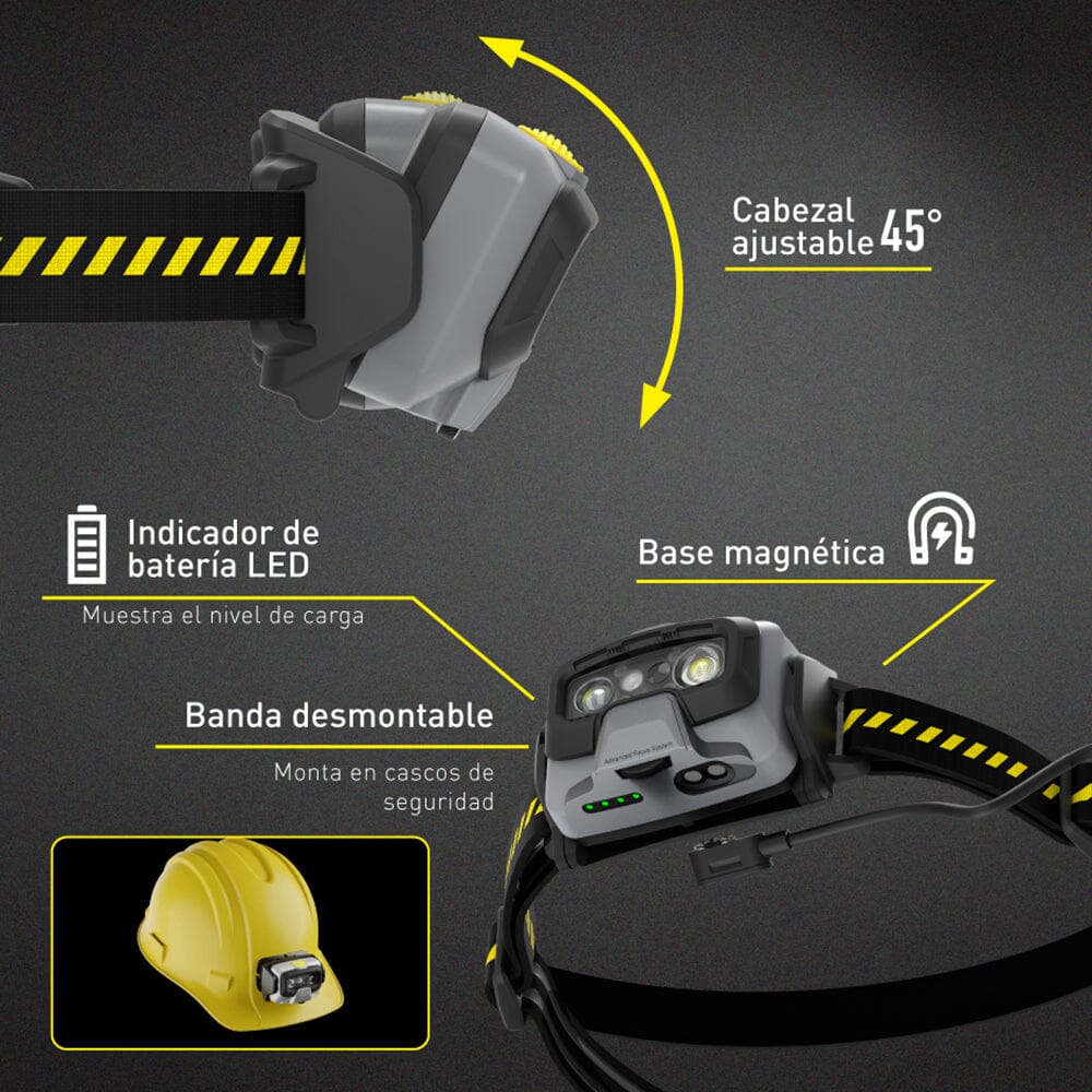 Linterna Recargable de Cabeza HF6R Work Ledlenser Ledlenser 