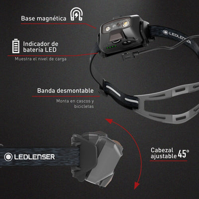 Linterna Recargable de Cabeza HF6R Signature Ledlenser Ledlenser 