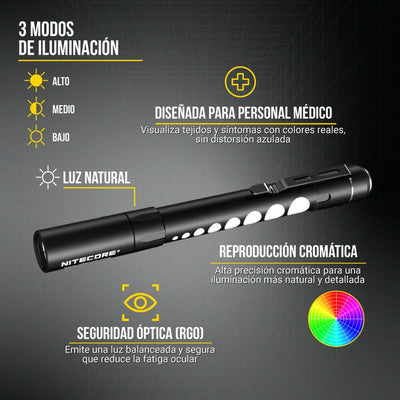 Linterna de Inspección MT06MD Negra Nitecore Nitecore 