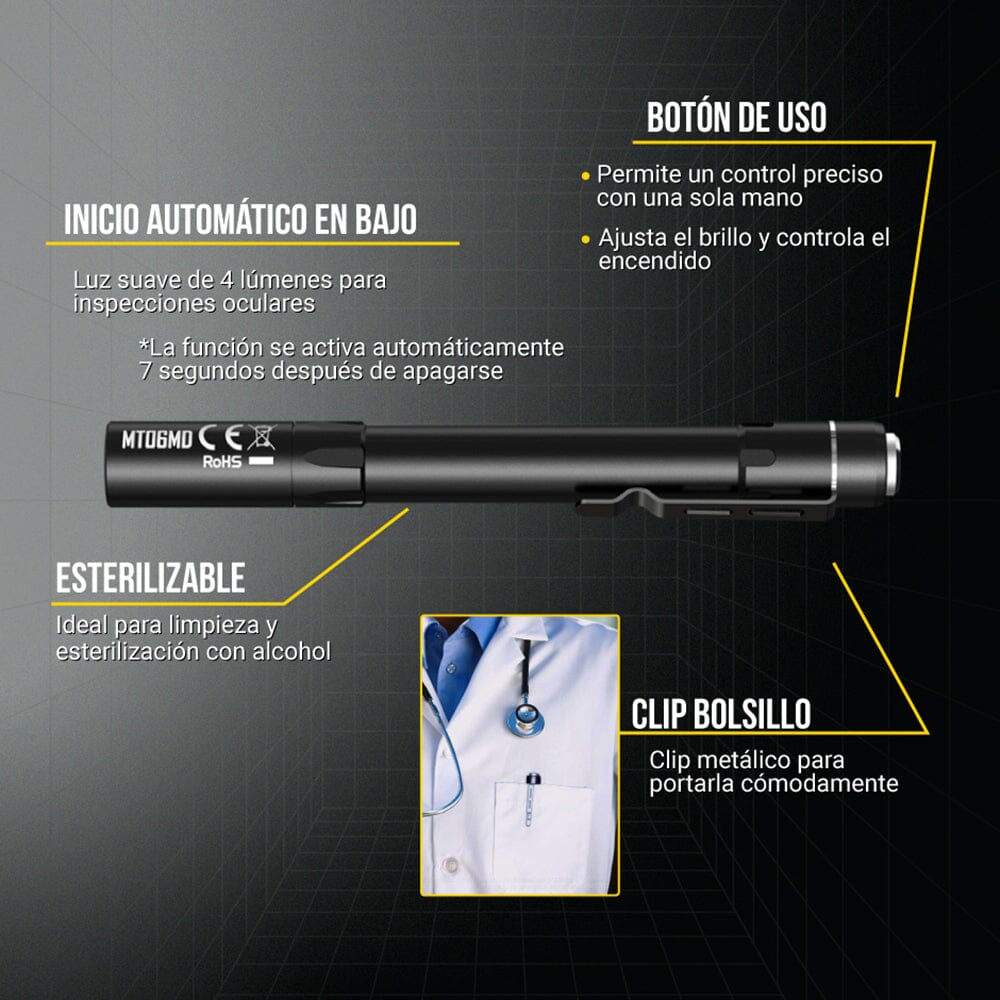 Linterna de Inspección MT06MD Negra Nitecore Nitecore 