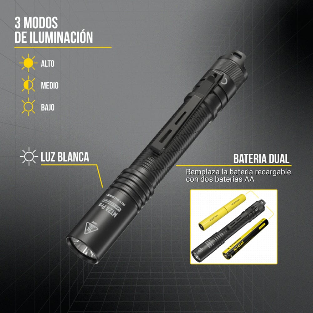 Linterna de Mano MT2A PRO Negra Nitecore Nitecore 