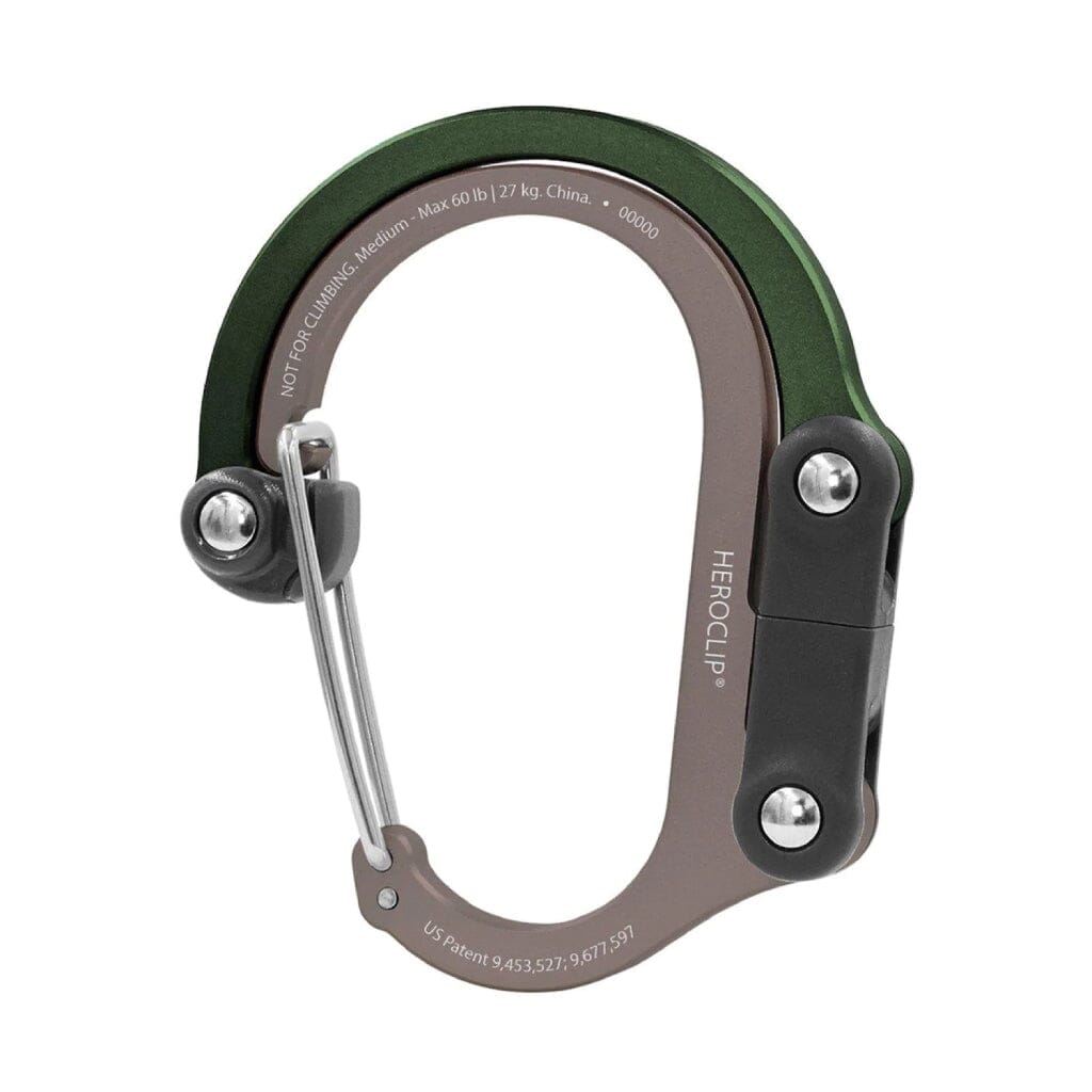MOSQUETON GIRATORIO HEROCLIP | Mediano Verde Gear Aid Gear Aid Verde 