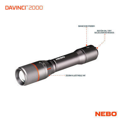 Linterna Recargable de Mano DAVINCI 2000 Nebo Linterna Nebo 