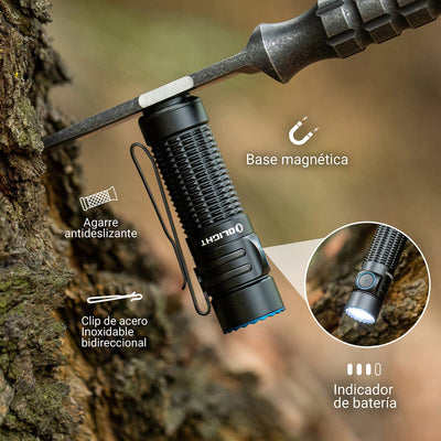 Linterna de Mano Recargable WARRIOR NANO Negra Olight Linterna Olight 