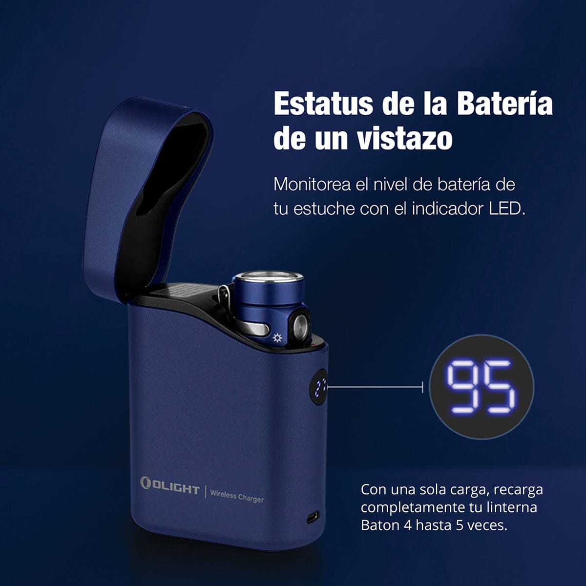 Linterna de Mano Recargable BATON 4 PREMIUM Azul Olight Linterna Olight 
