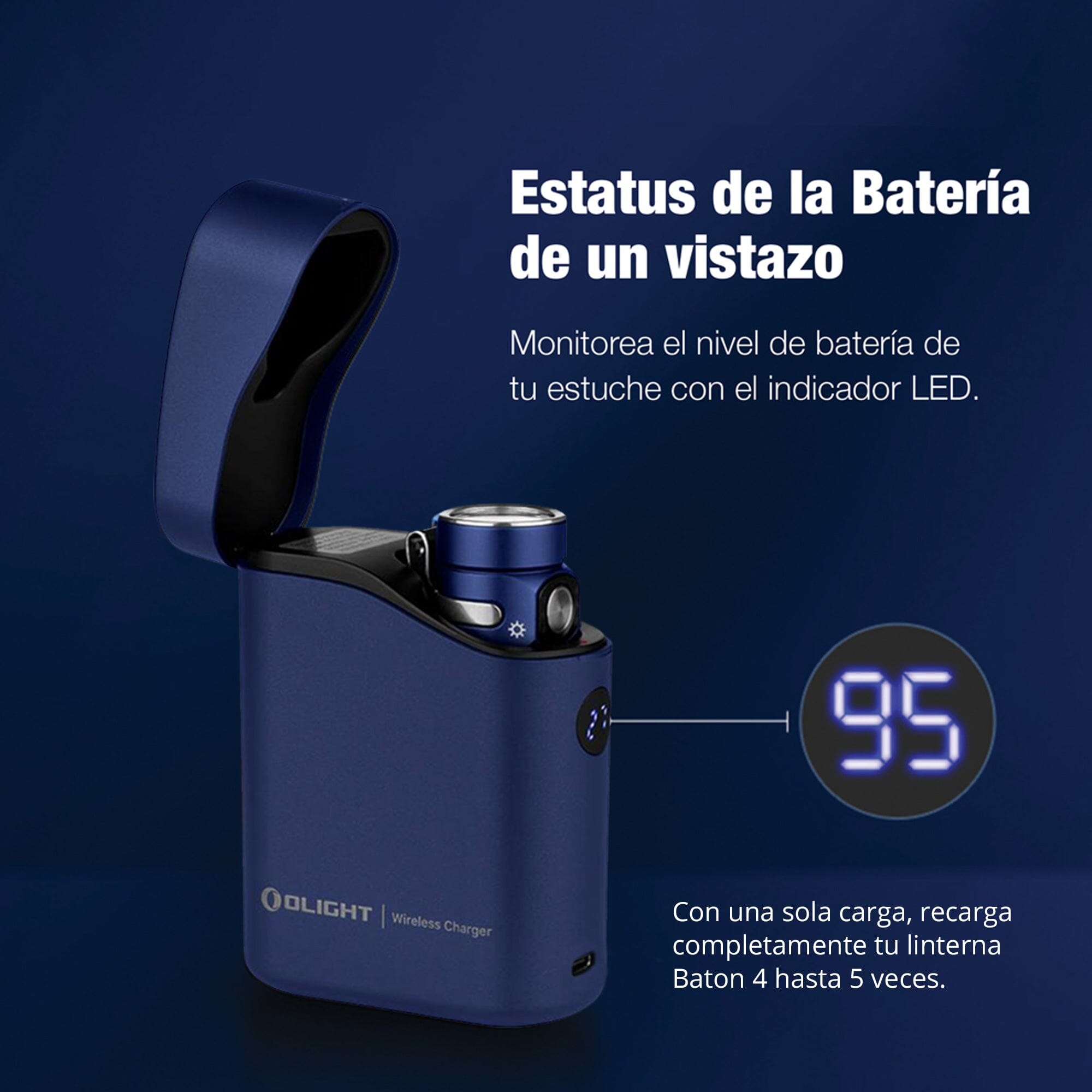 Linterna de Mano Recargable BATON 4 PREMIUM Negra Olight Linterna Olight 