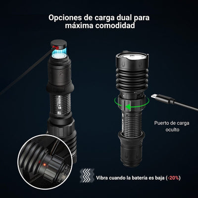 Linterna de Mano Recargable WARRIOR X 4 Negra Olight Linterna Olight 