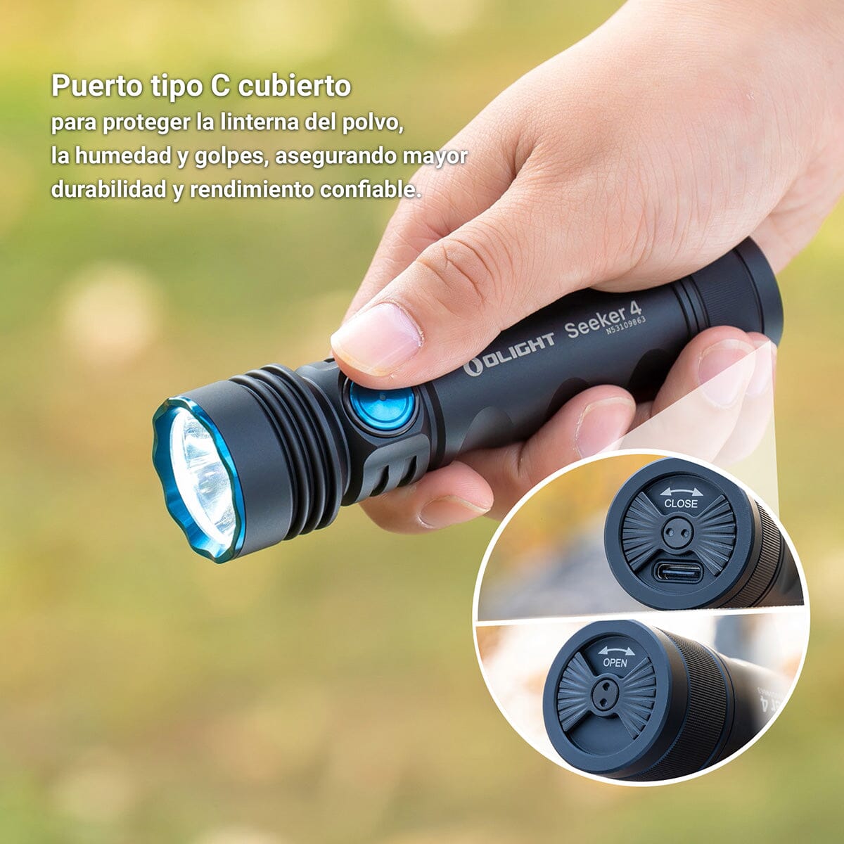 Linterna de Mano Recargable SEEKER 4 Negra Olight Linterna Olight 
