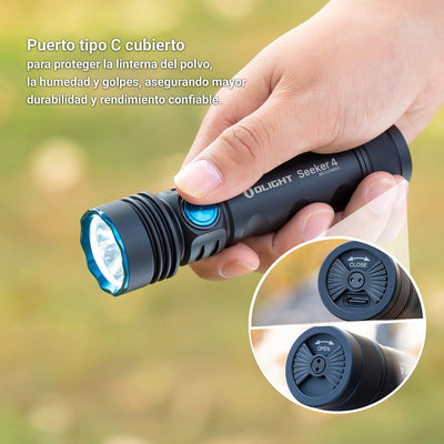 Linterna de Mano Recargable SEEKER 4 Negra Olight Linterna Olight 