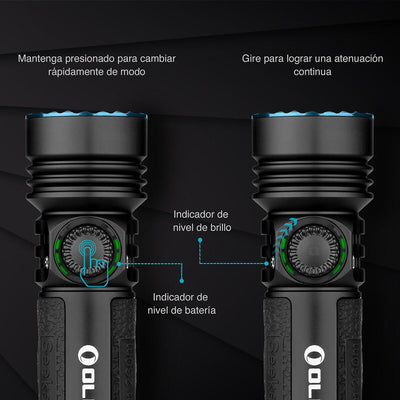 Linterna de Mano Recargable SEEKER 4 PRO Negra Olight Linterna Olight 