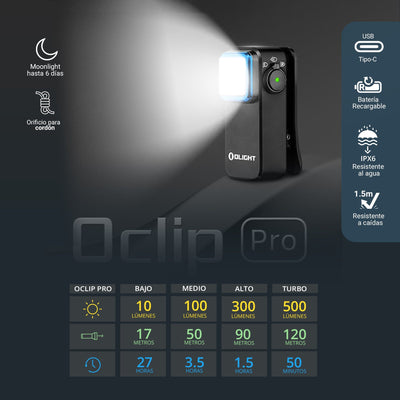 Olight Oclip Pro Linterna Led Recargable Con Clip Magnetica Linterna Olight 