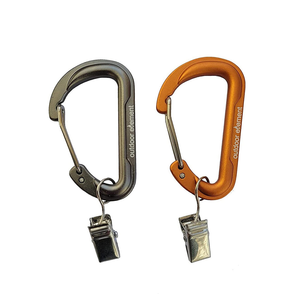 KIT 6 MOSQUETONES GEARBINER | Multicolor Outdoor Element Outdoor Element Plata y naranja 