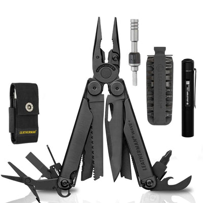 Kit de WAVE+ Negra Leatherman con Linterna P2R Ledlenser y Matraca Leatherman Leatherman México 