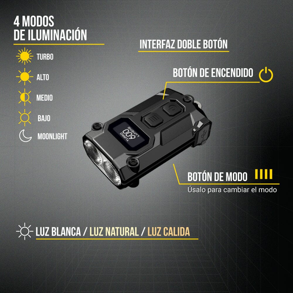 Linterna de Bolsillo TINI3 Negra Nitecore Nitecore 