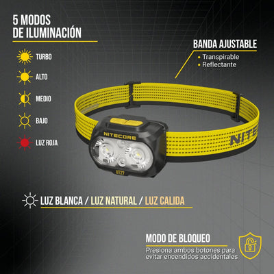 Linterna de Cabeza UT27 Amarilla Nitecore Nitecore 