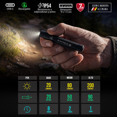 Linterna de Mano P2R Negra Ledlenser Ledlenser 