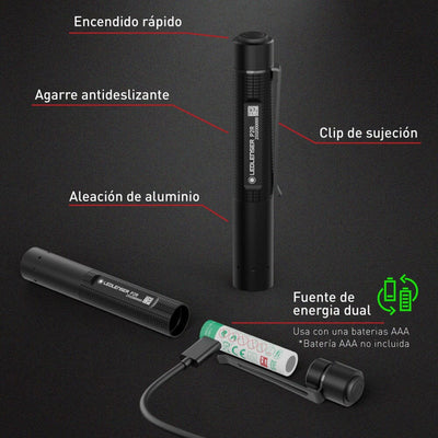 Linterna de Mano P2R Negra Ledlenser Ledlenser 