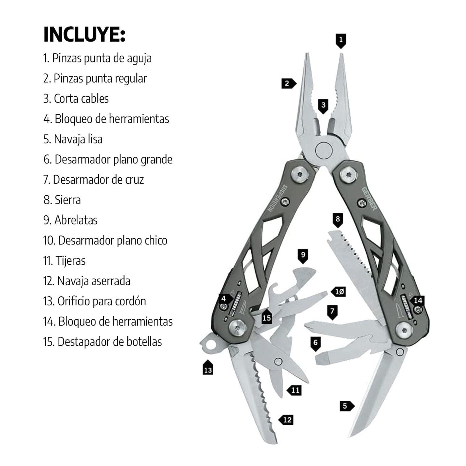 Multiherramienta SUSPENSION Gris Gerber Gerber 