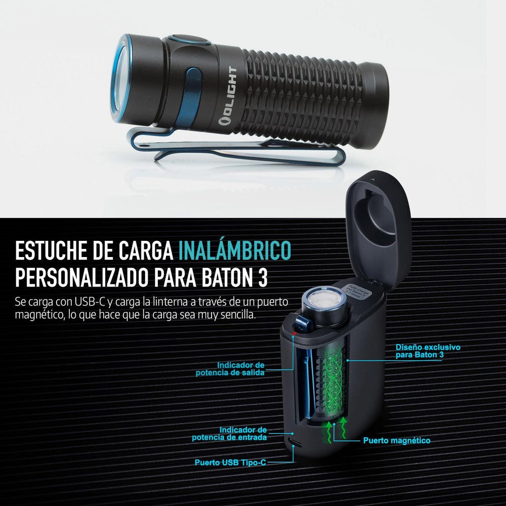 OLIGHT Baton3 Pro - Linterna recargable EDC de 1500 lúmenes con MCC3,  linterna de bolsillo compacta con soporte en forma de L y LED de alto