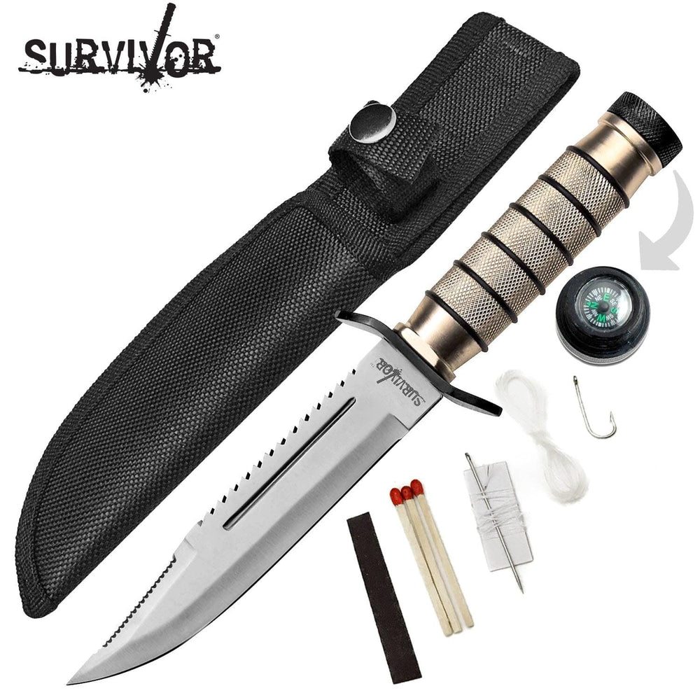 Cuchillo Combinada con Accesorios Plateado Survivor Master Cutlery 