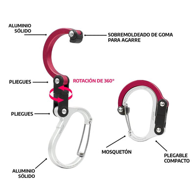 Mosquetón Giratorio Mini HEROCLIP Rojo Gear Aid Gear Aid 