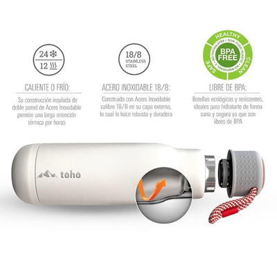 Termo de Acero Inoxidable de 500 ml Blanco Toho Outdoor Toho Outdoor 