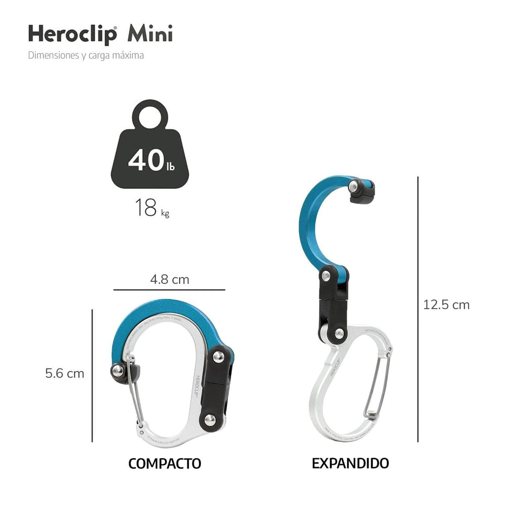 Mosquetón Giratorio Mini HEROCLIP Azul Gear Aid Gear Aid 