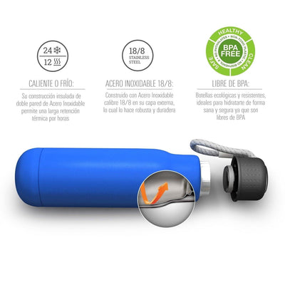 Termo de Acero Inoxidable de 500 ml Azul Cielo Toho Outdoor Toho Outdoor 