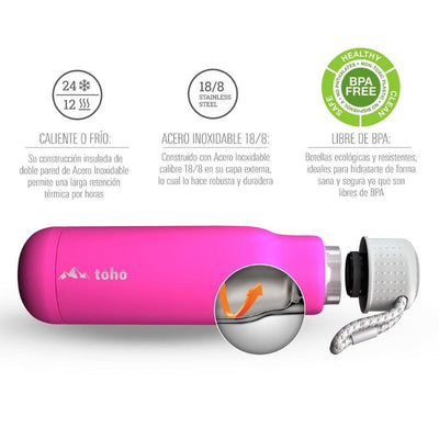 Termo de Acero Inoxidable de 500 ml Rosa Toho Outdoor Toho Outdoor 