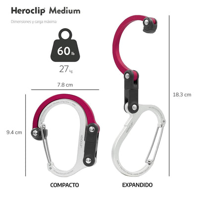 Mosquetón Giratorio Mediano HEROCLIP Rojo Gear Aid Gear Aid 