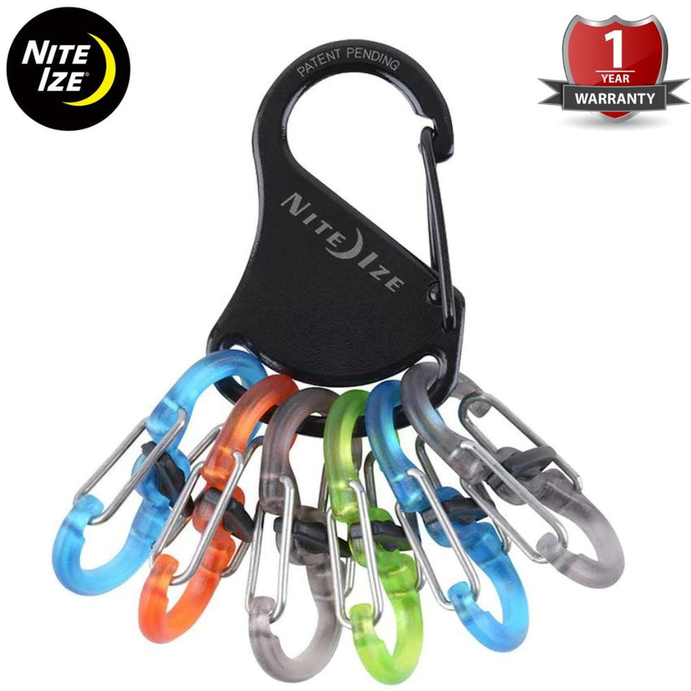 Llavero con 6 Mini Mosquetones con Seguro KEYRACK Multicolor Nite Ize Nite Ize 