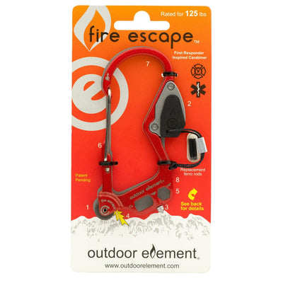 Mosquetón para Emergencias FIRE ESCAPE Rojo Outdoor Element Outdoor Element 