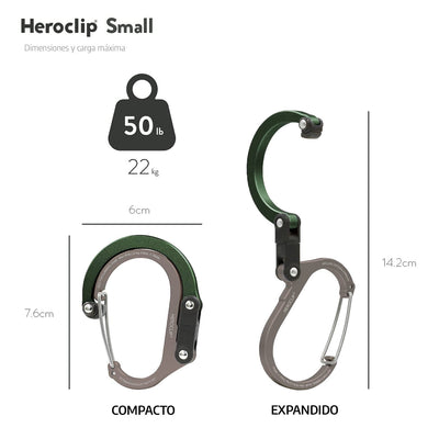Mosquetón Giratorio Chico HEROCLIP Verde Gear Aid Gear Aid 