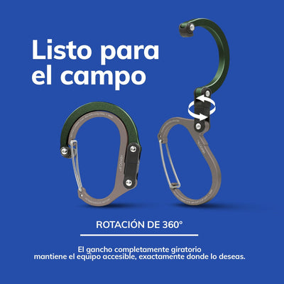 Mosquetón Giratorio Mediano HEROCLIP Verde Gear Aid Gear Aid 