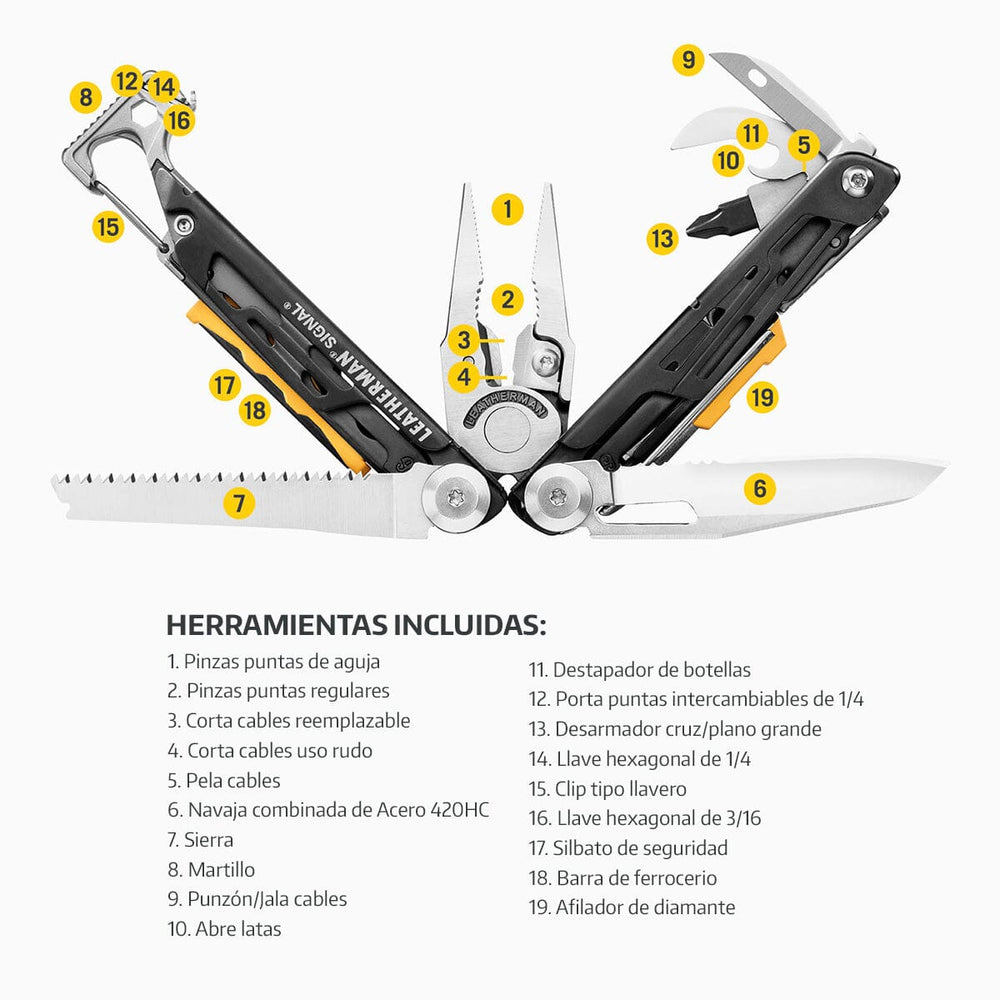 Kit de Multiherramienta con Accesorios SIGNAL Plata Leatherman – Toho  Outdoor