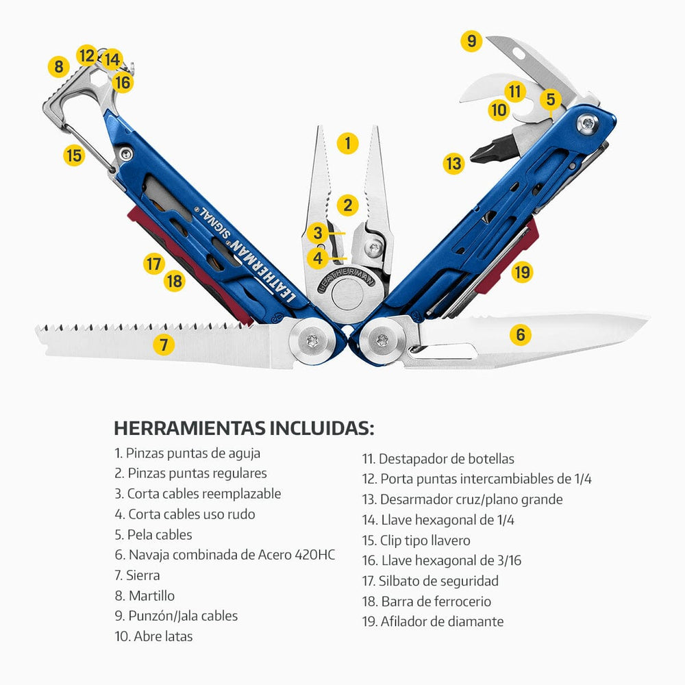 Kit de Multiherramienta con Accesorios SIGNAL Azul Leatherman Leatherman Azul 