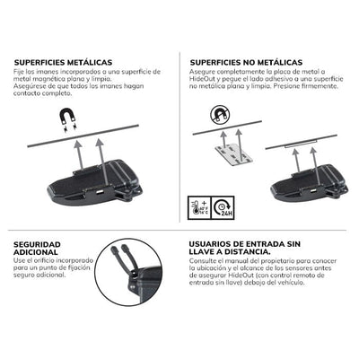 Estuche Magnético para Llaves HIDEOUT XL Negro Nite Ize NITE IZE 
