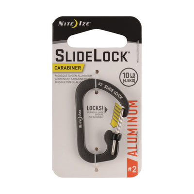 Mosquetón de Aluminio con Seguro SLIDELOCK Azul Nite Ize Nite Ize #2 Gris 