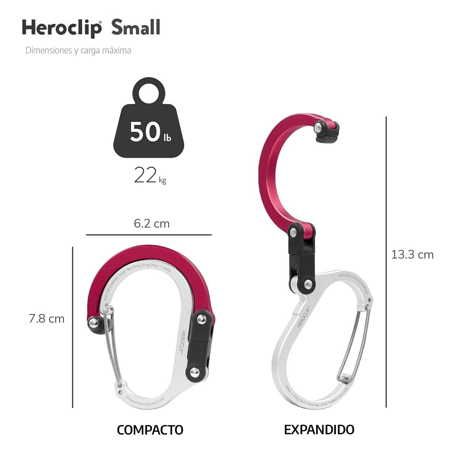 Mosquetón Giratorio Chico HEROCLIP Rojo Gear Aid Gear Aid 