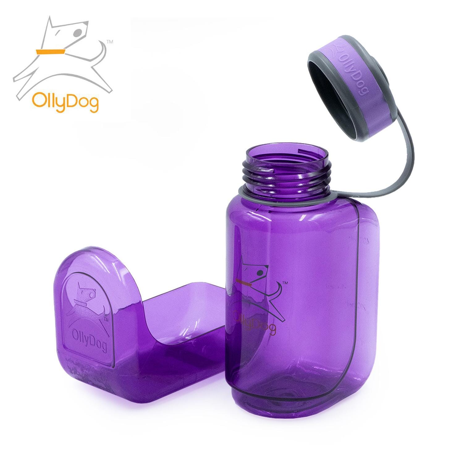 Botella de Agua para Perro 600 ml PLUM Violeta Ollydog Ollydog Violeta 